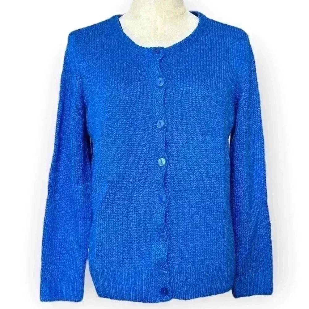 HAYMAKER Royal Blue Knit Sweater Top Size Petite Medium